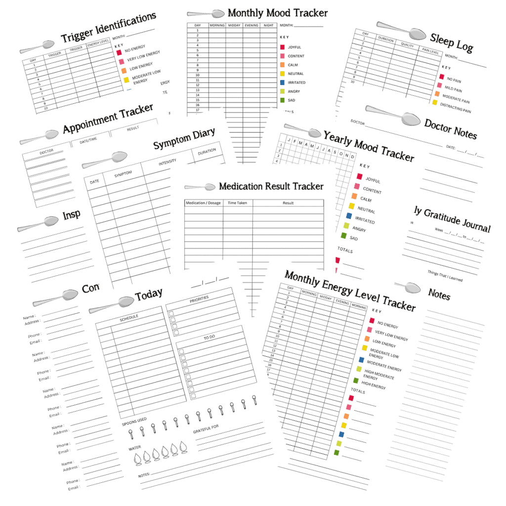 free printable spoonie planner · artsy fartsy life